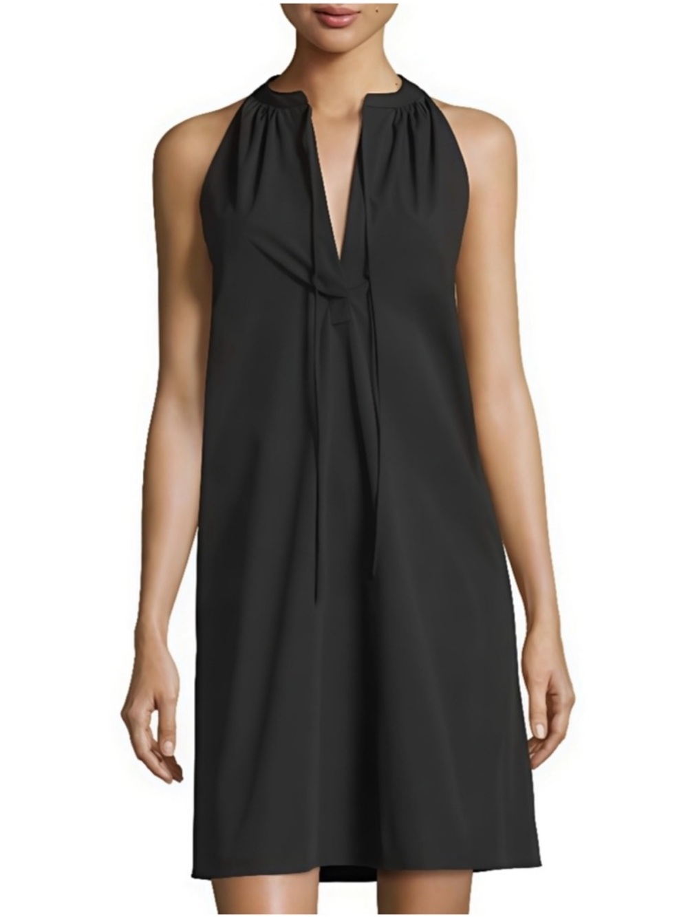 Theory Black NALLANE Light Poplin Shift Dress Size 6